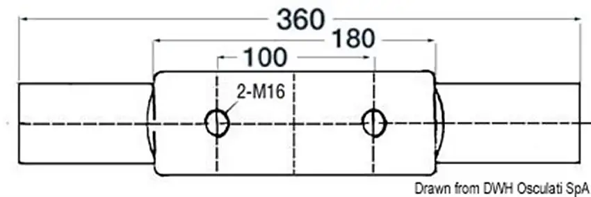 Bitta inox Nordik 360 mm