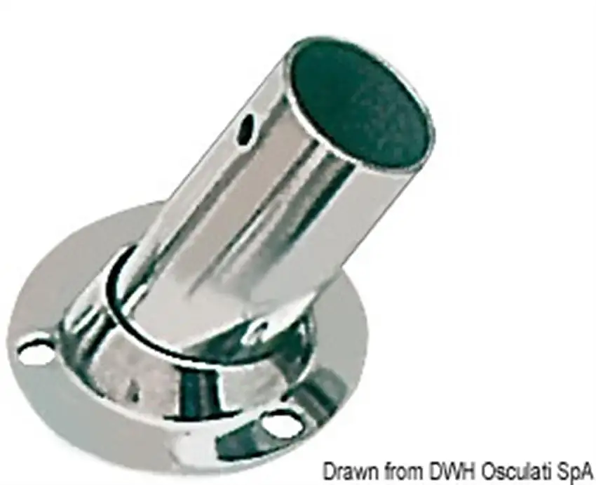 Basetta tonda inox 60° 25 mm