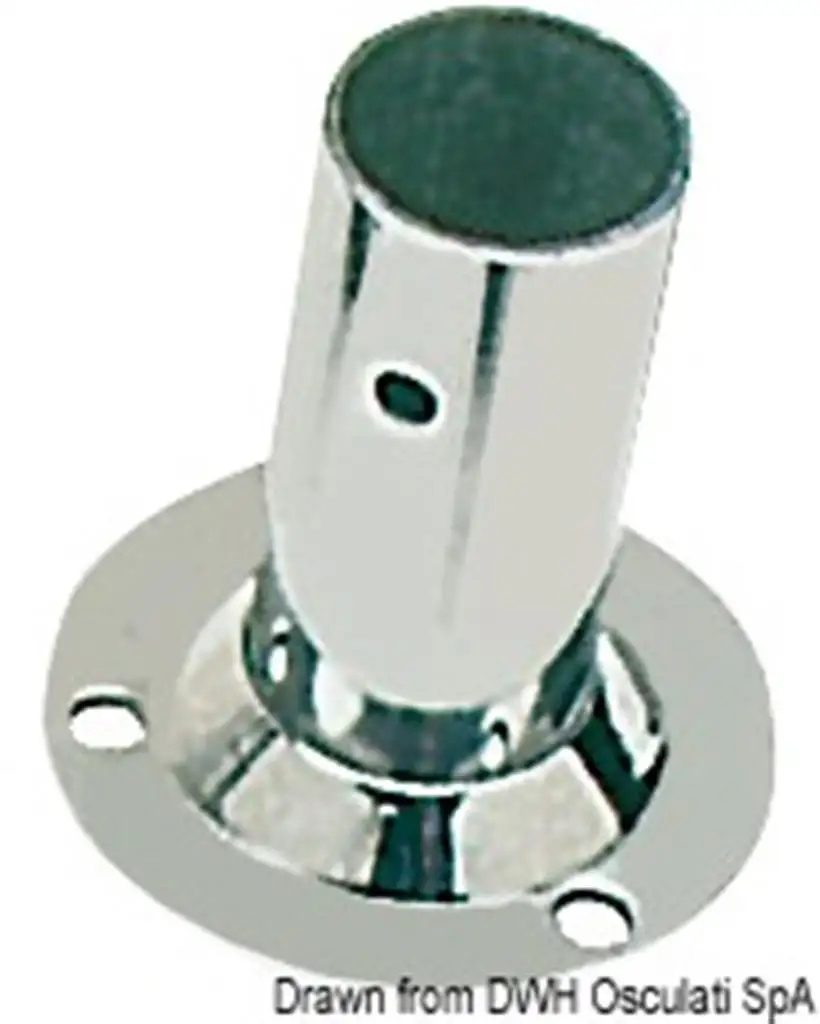 Basetta tonda inox 90° 25 mm