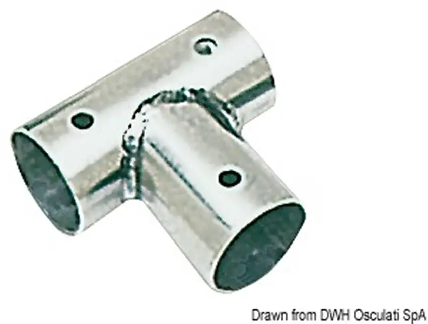 Raccordo inox T 90° 22 mm