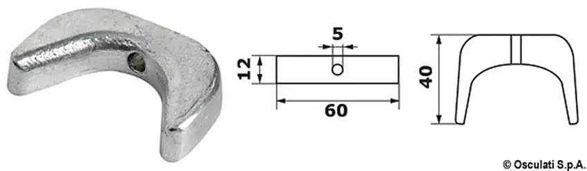 Anodo cavallotto piede 8-15HP