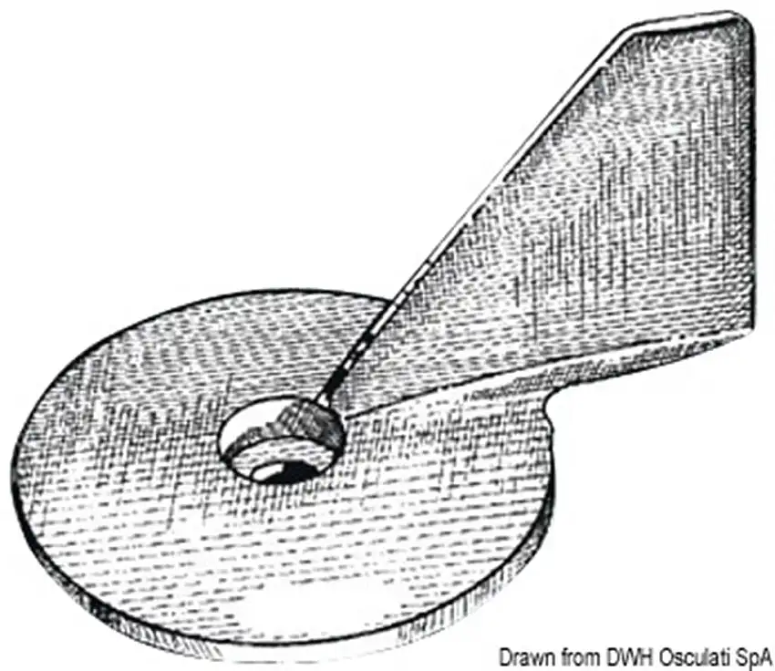 Anodo piede fuoribordo 50/75 HP