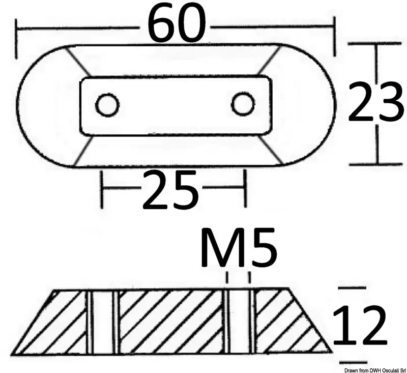 43.315.25 Anodo fuoribordo Honda magnesio Osculati