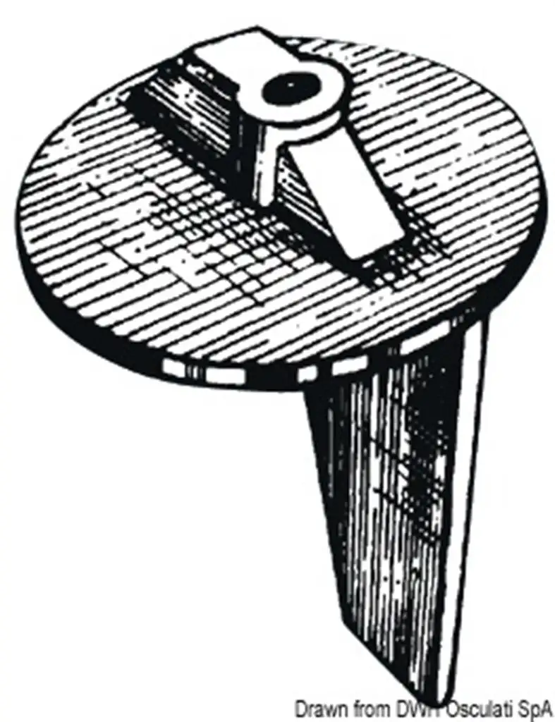 Anodo per piedi con eliche in acciaio inox 50/140 HP