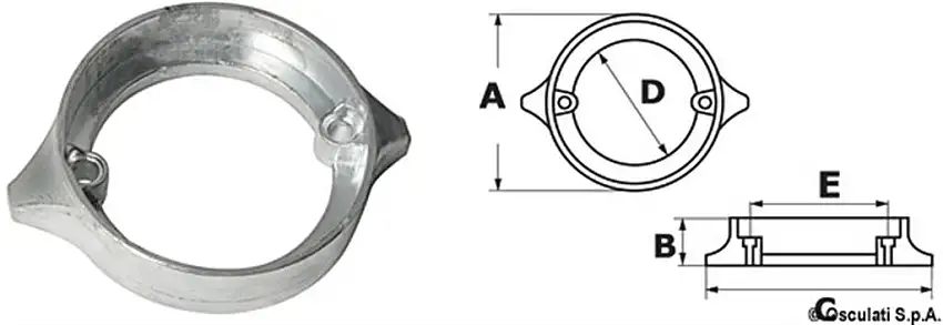 Anodo alluminio VOLVO duo prop 875821