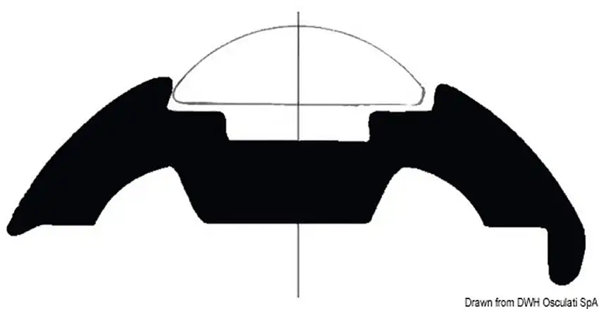 Base per profili PVC bianco 40 mm