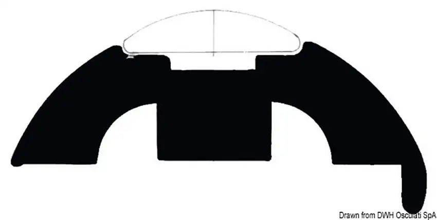 Base per profili PVC bianco 45 mm