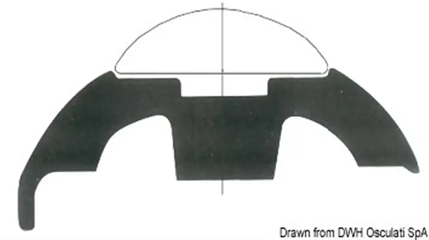 Base per profili PVC bianco 70 mm