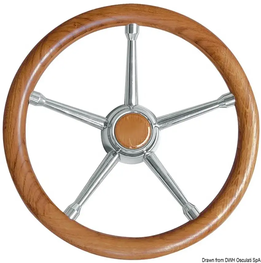 Volante A inox/teak 400mm
