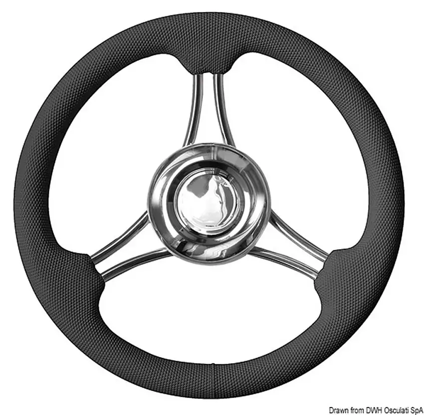 Volante razze curvo nero mm 350
