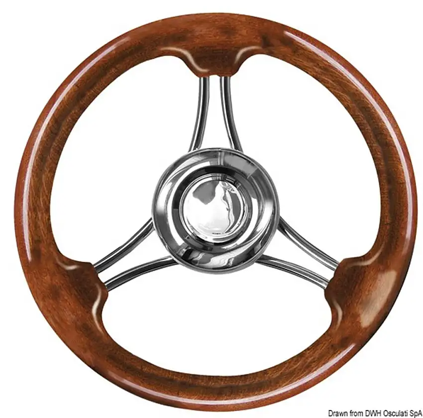 Volante curvo mogano mm 350