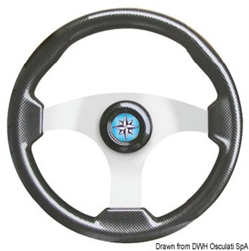 Volante Technic argento/carbonio