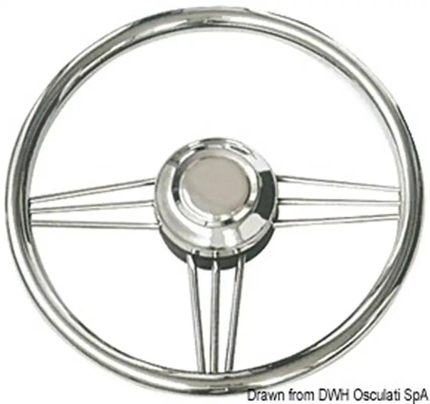 Volante inox lucido 370 mm