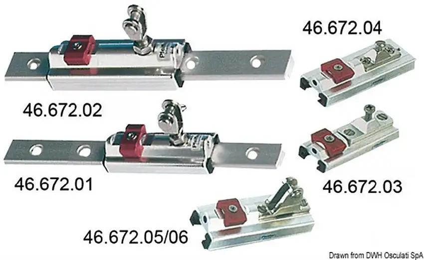 Supporto a forcella per rotaia da mm 25x4