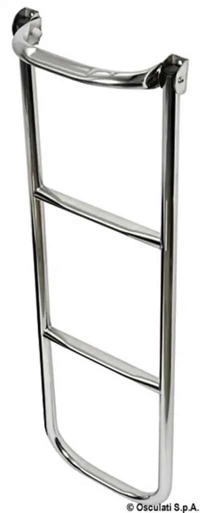 Scaletta inox ribaltabile fissaggio poppa barca a vela 3 gradini+1