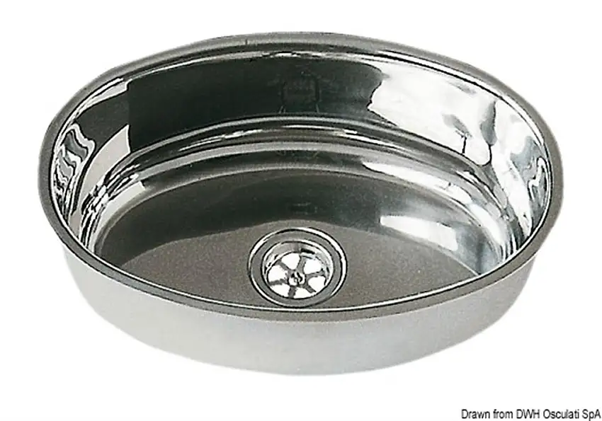Lavello inox ovale 240 x 375 mm