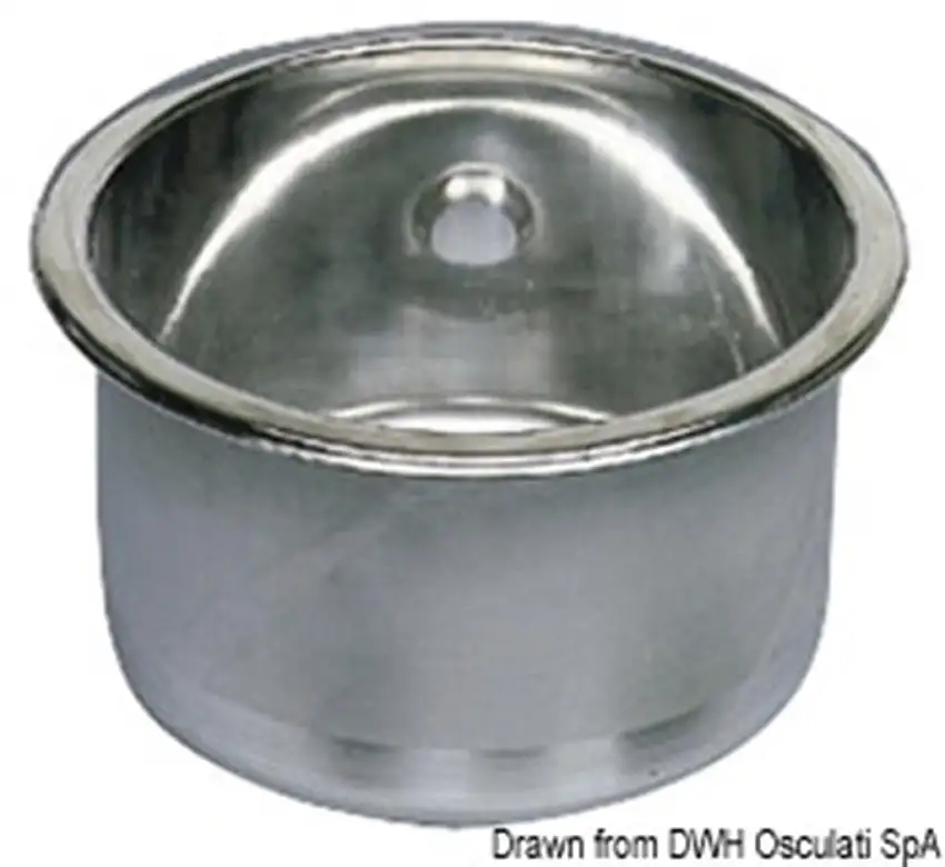 Lavello inox tondo 285 x 180 mm