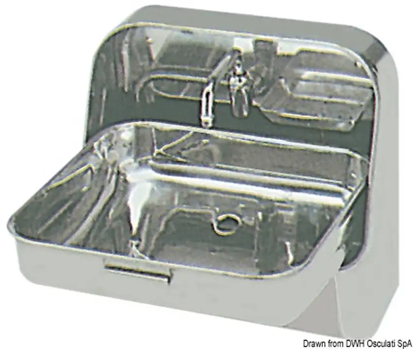 Lavello a parete tutto in Acciaio Inox