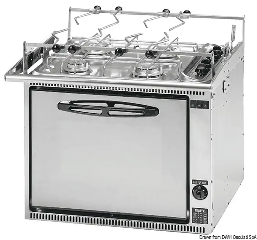 Cucina a gas SMEV a 4 fuochi con forno
