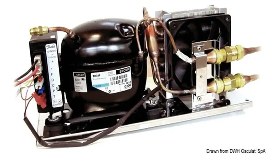 Unità refrigerante ISOTHERM by Indel Webasto Marine Secop completa di evaporatore ventilato VE150