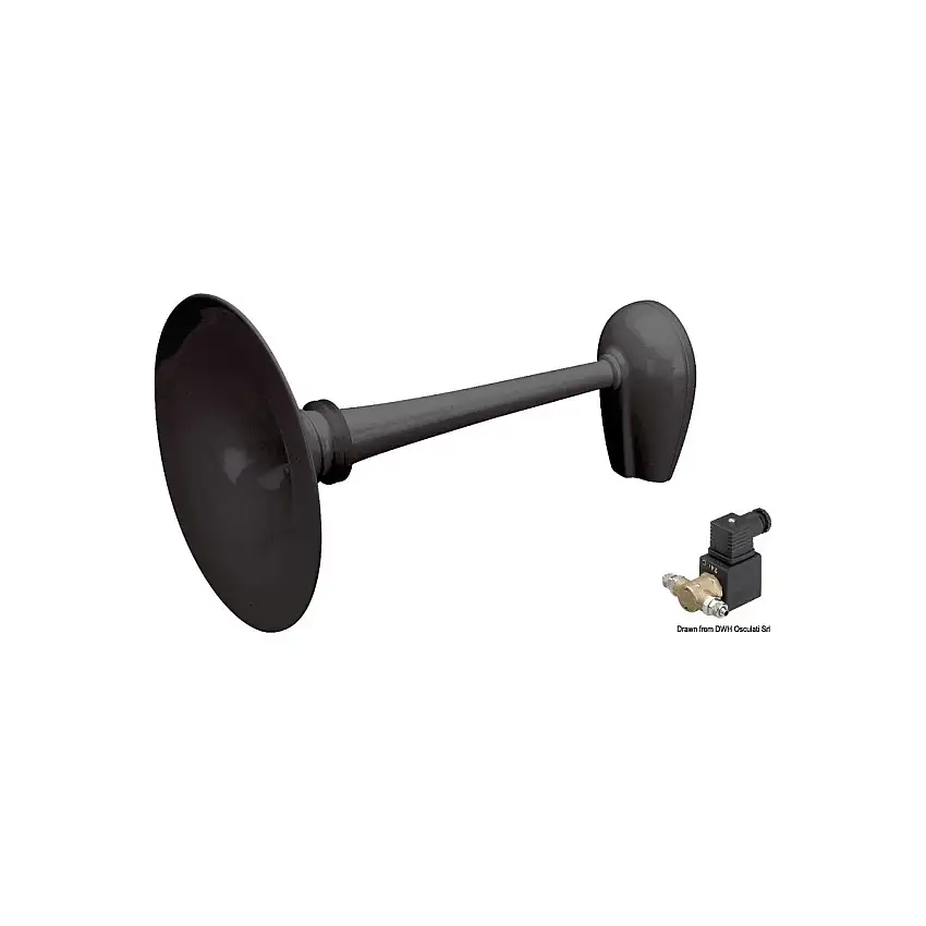 Avertisseur noir homologué RINA 24V 20/75 m