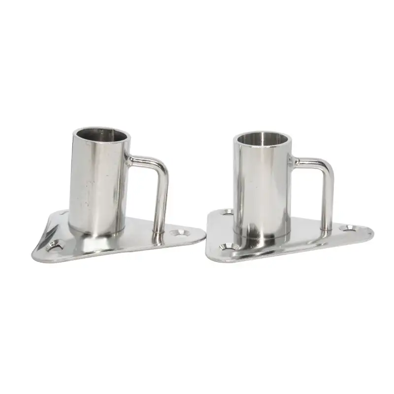 Base per candelieri inclinata 6° inox