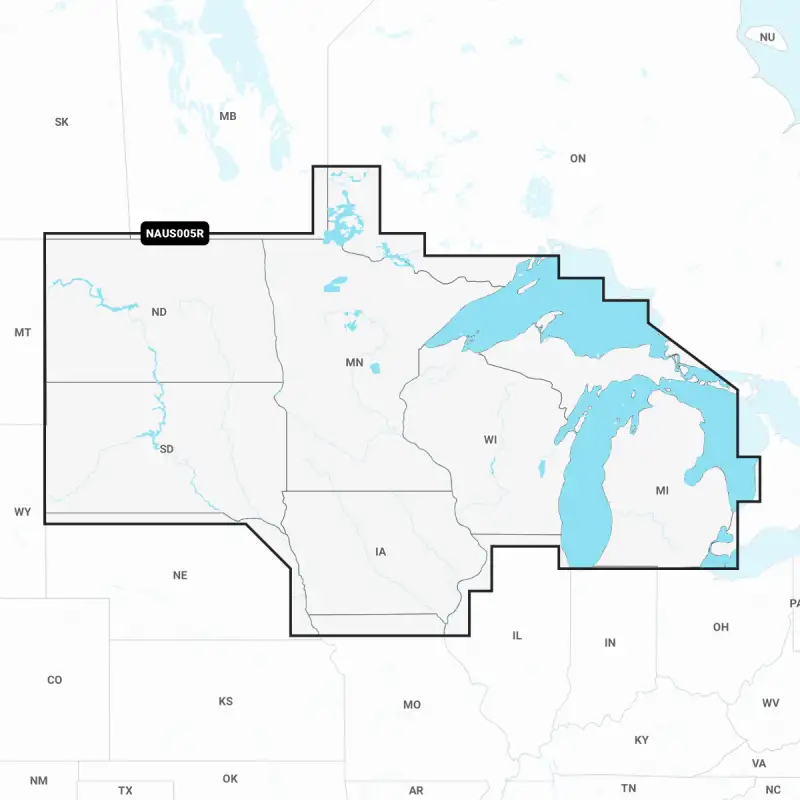 Carta Nautica Navionics+ Regular - U.S. North NAUS005R