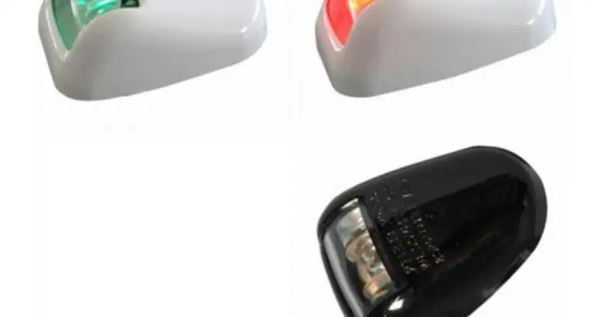 FANALE NERO A LED ROSSO 112,5 GRADI