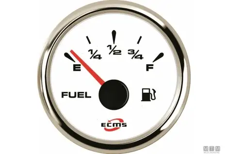 Voltmetro 8-32v white chrome