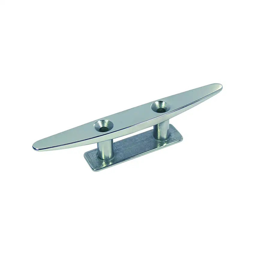 Marinetech Galloccia piatta in acciaio inox - lunghezza 125 mm, distanza tra i fori 30 mm