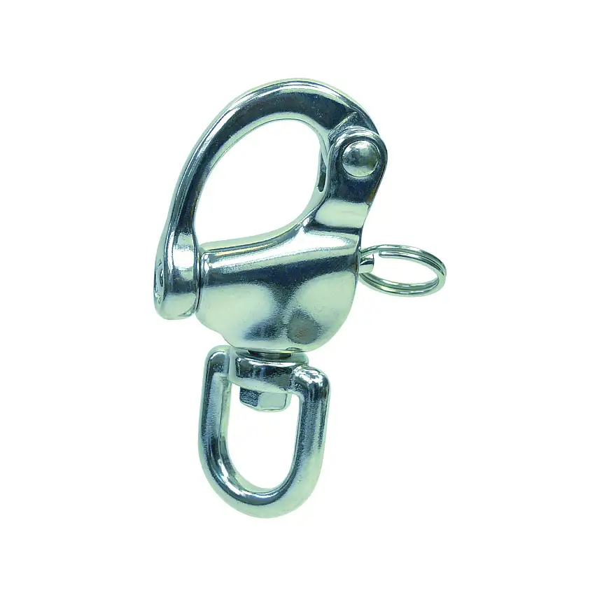Marinetech Moschettone in acciaio inox con occhio girevole - lunghezza 70 mm