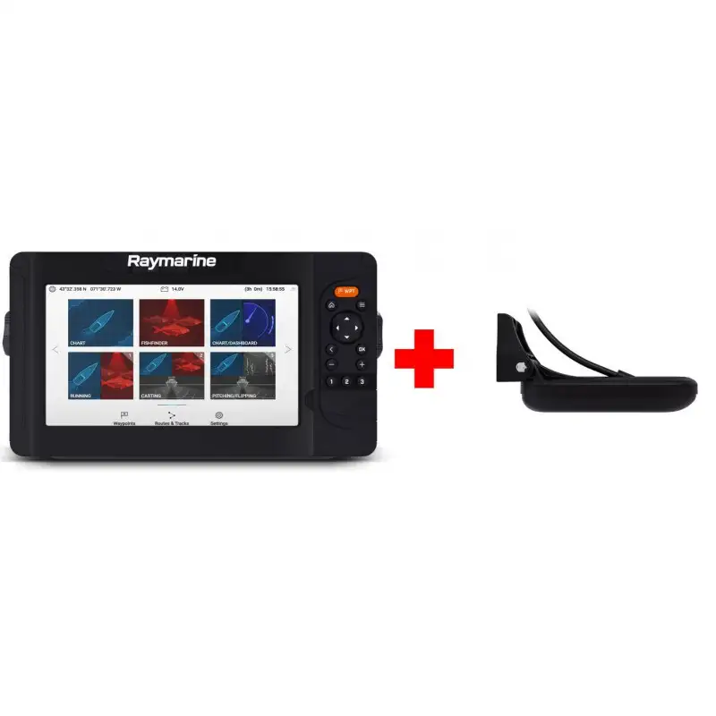 ELEMENT 9 CHIRP / HYPERVISION Ecoscandaglio GPS + trasduttore HV-100