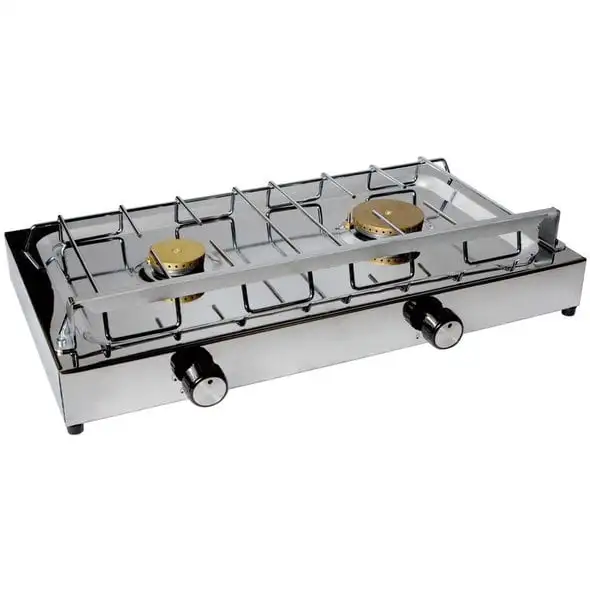 Fornello inox 2 fuochi Techimpex