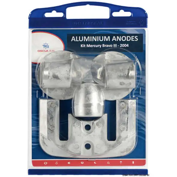 Kit anodi Alluminio MERCRUISER Bravo 3 nuovo