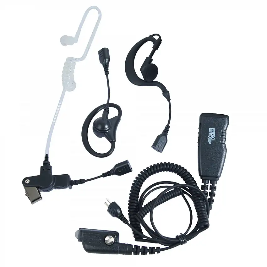 Kit microfono a cravatta con pulsante PTT