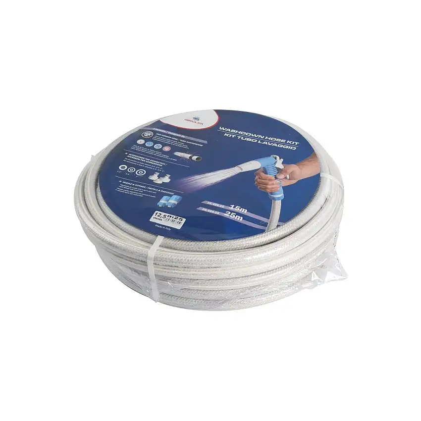 Kit pulizia barca con tubo da 15 m