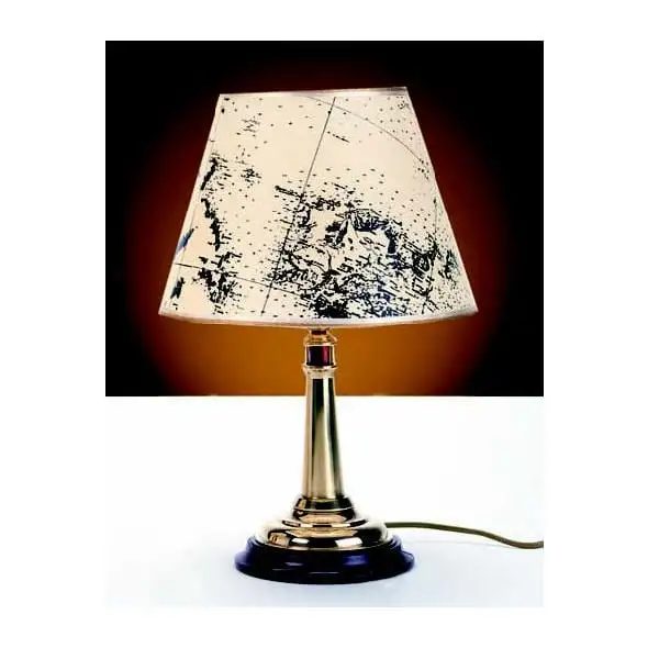 Lampada Faro ottone. Paralume pergamena