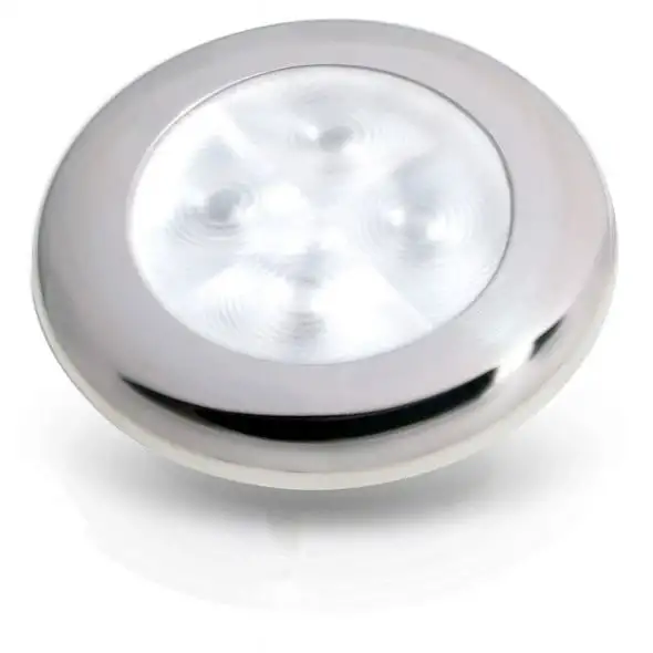 Luce di cortesia rotonda inox a LED Hella marine - 12 V - Luce Bianca