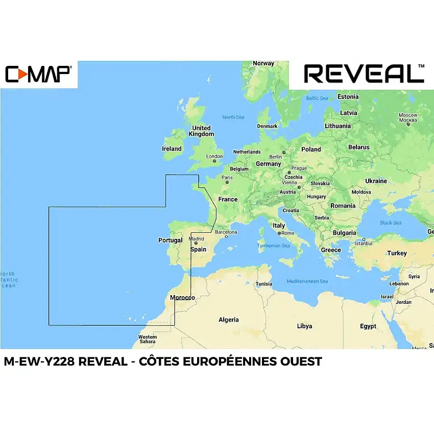Mappa C-MAP REVEAL EW-228 Costa occidentale europea