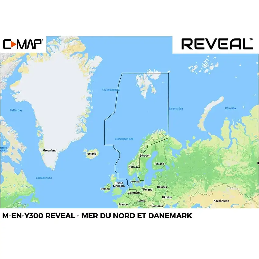Mappa C-MAP REVEAL IT-300 Mare del Nord