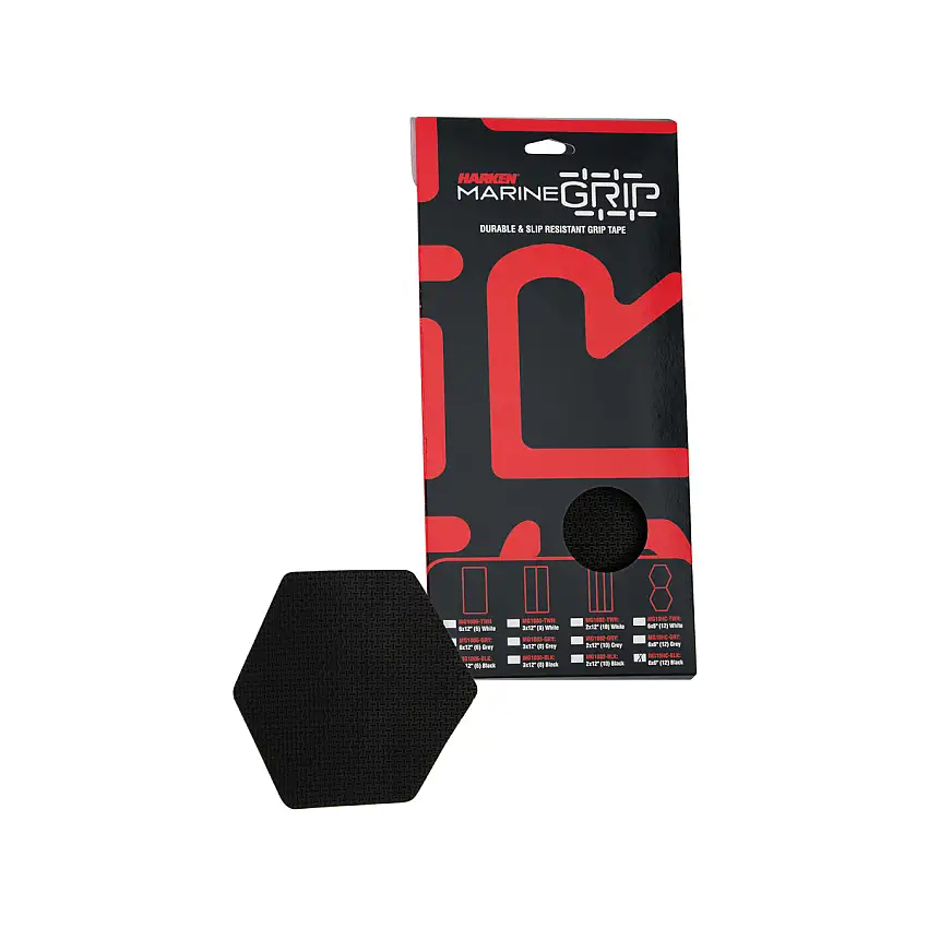 Harken nastro antiscivolo Marine Grip 12 pezzi esagonale nero