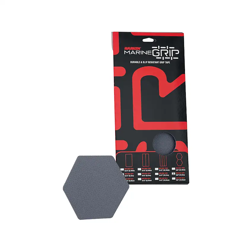 Harken nastro antiscivolo Marine Grip 12 pezzi esagonale grigio