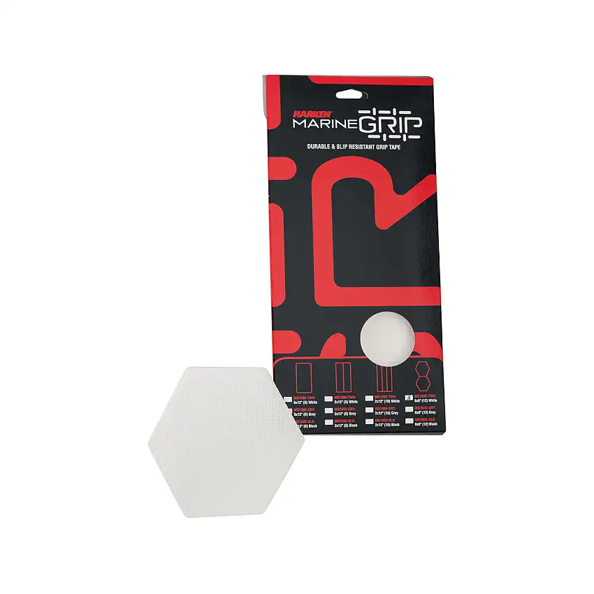 Harken nastro antiscivolo Marine Grip 12 pezzi esagonale bianco traslucido