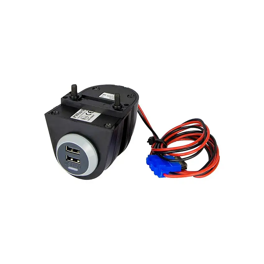 Pack double chargeur USB-A + support de fixation
