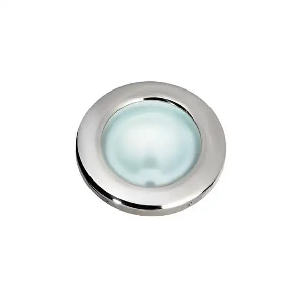 Plafoniera Vega Inox vetro satinato