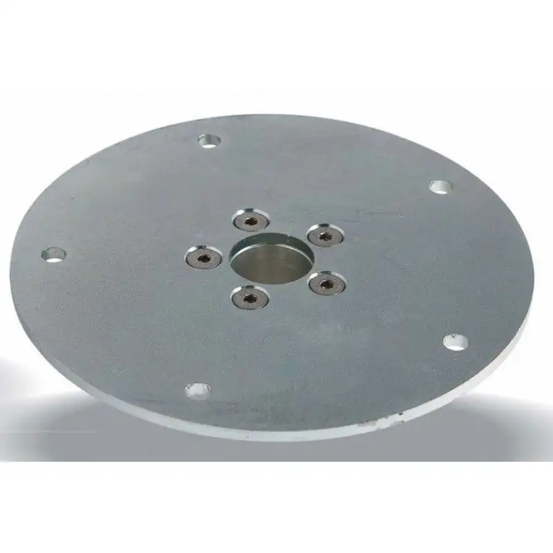 PIASTRA BASSA TONDA IN ACCIAIO INOX PER SEDILE
