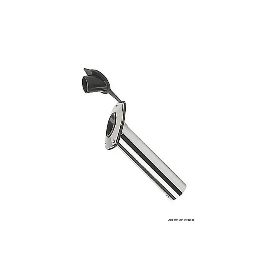 Porta-canna da incasso in ottone cromato 42 mm