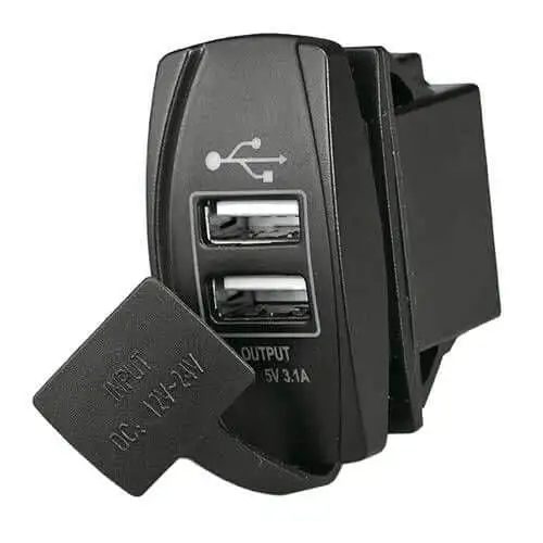 PRESA DOPPIA USB RETTANGOLARE
