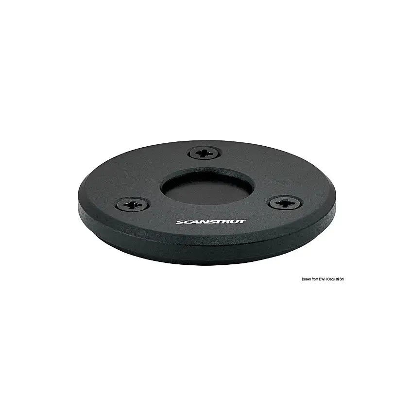 Press-Profilo basso Ø 2/8mm passacavo in alluminio nero