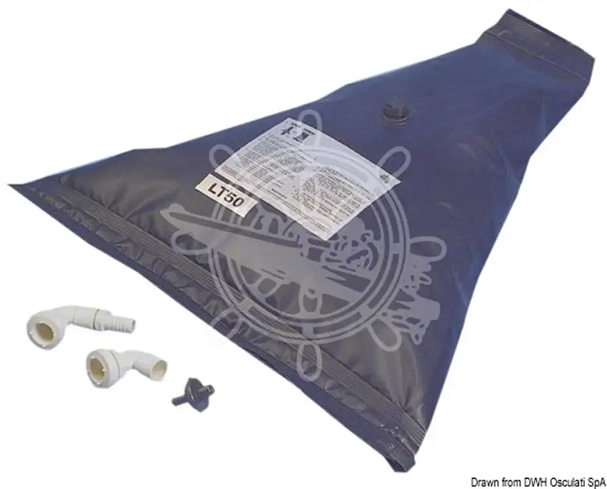 Serbatoio flessibile per acque nere/grigie 50 lt (triangolare)